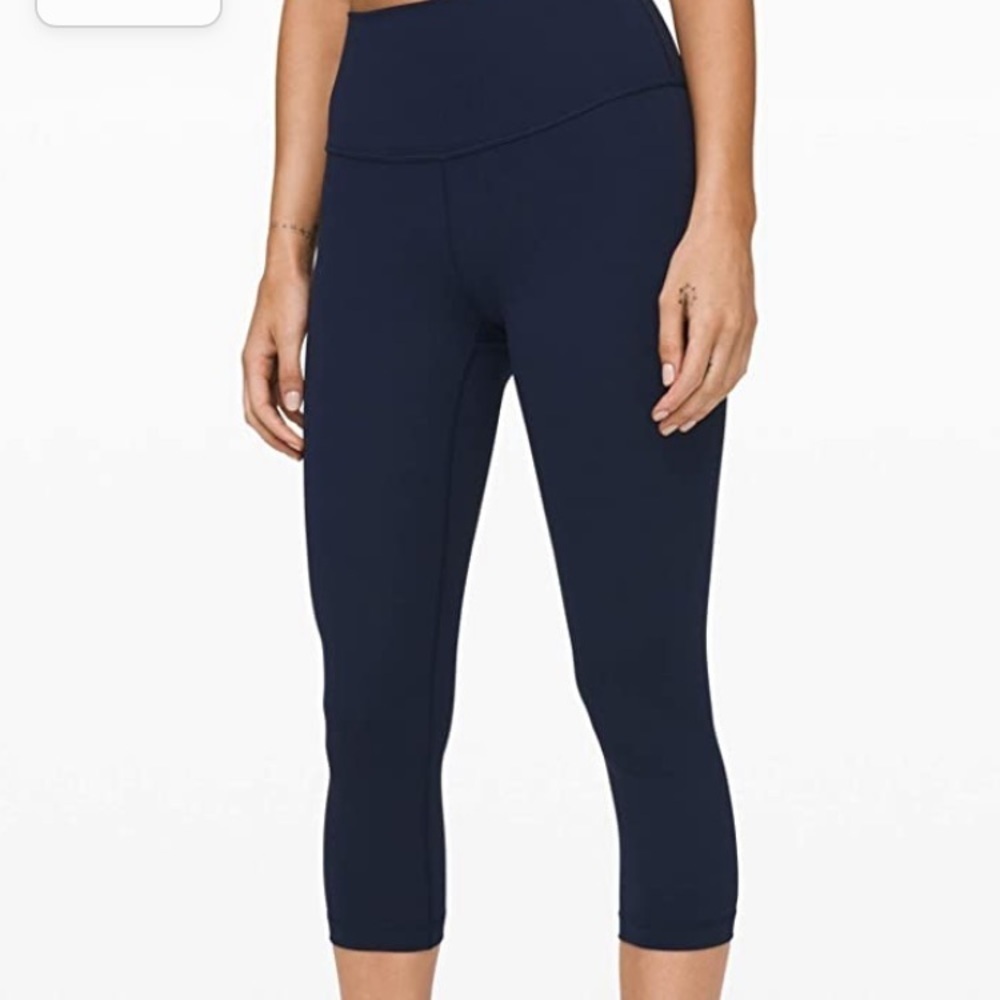 Lululemon Athletica Blue capri leggings size 6 Yoga leggings - Picture 7 of 9